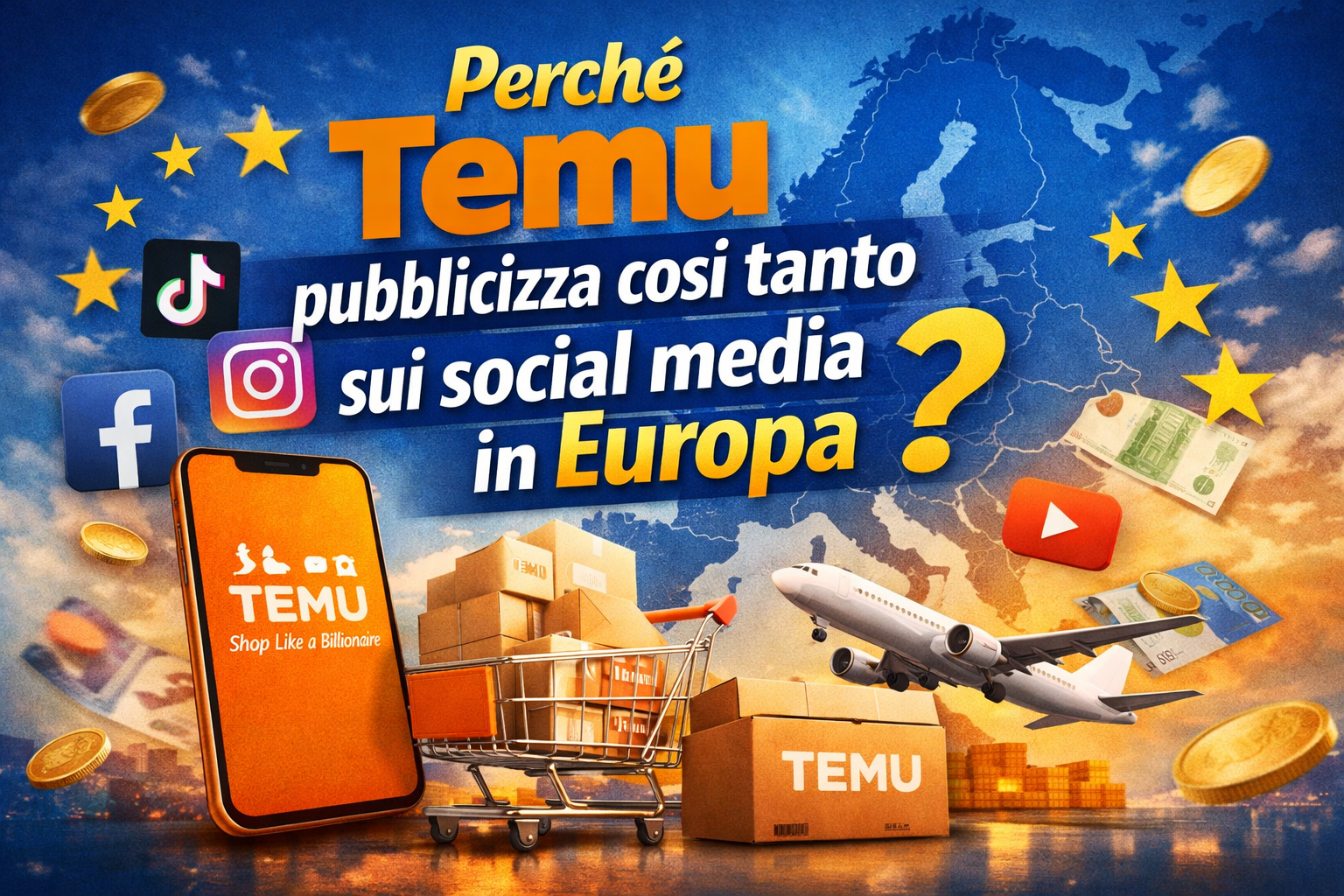 Perché Temu pubblicizza così tanto sui social media in Europa?