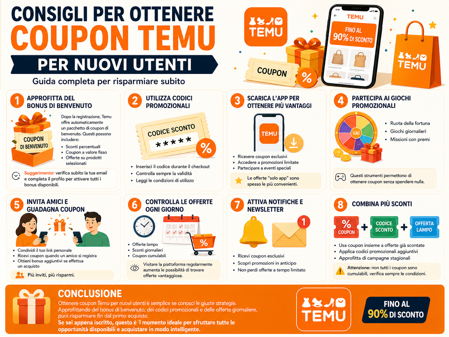 Consigli per ottenere coupon Temu per nuovi utenti
