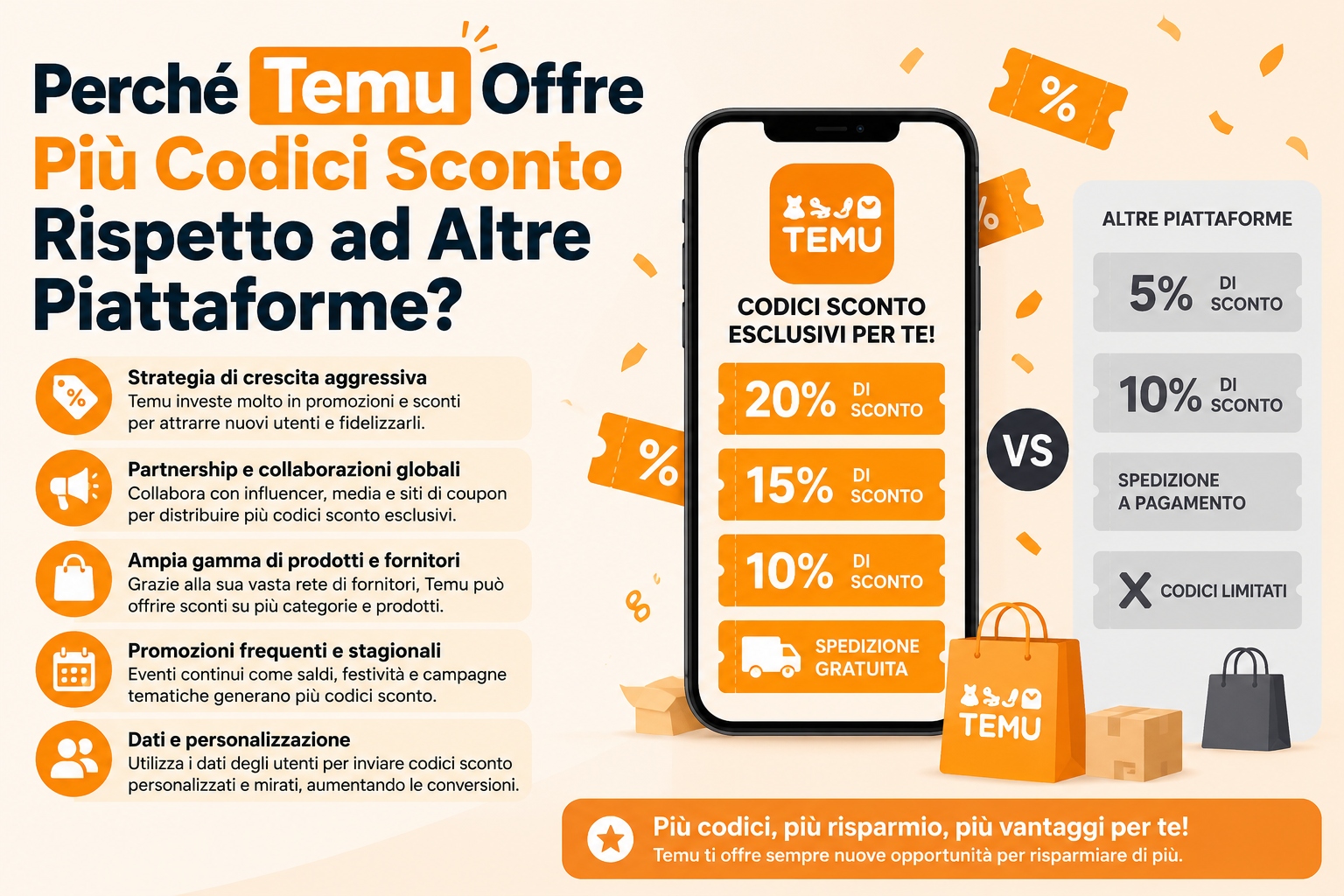 Perché Temu Offre Più Codici Sconto Rispetto ad Altre Piattaforme?