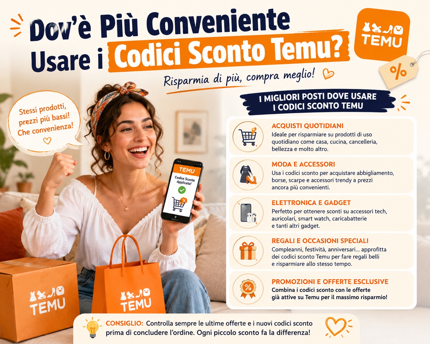 Dov’è Più Conveniente Usare i Codici Sconto Temu?